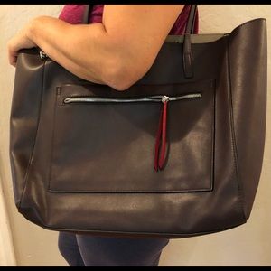 Mondani New York faux learther red and dark brown